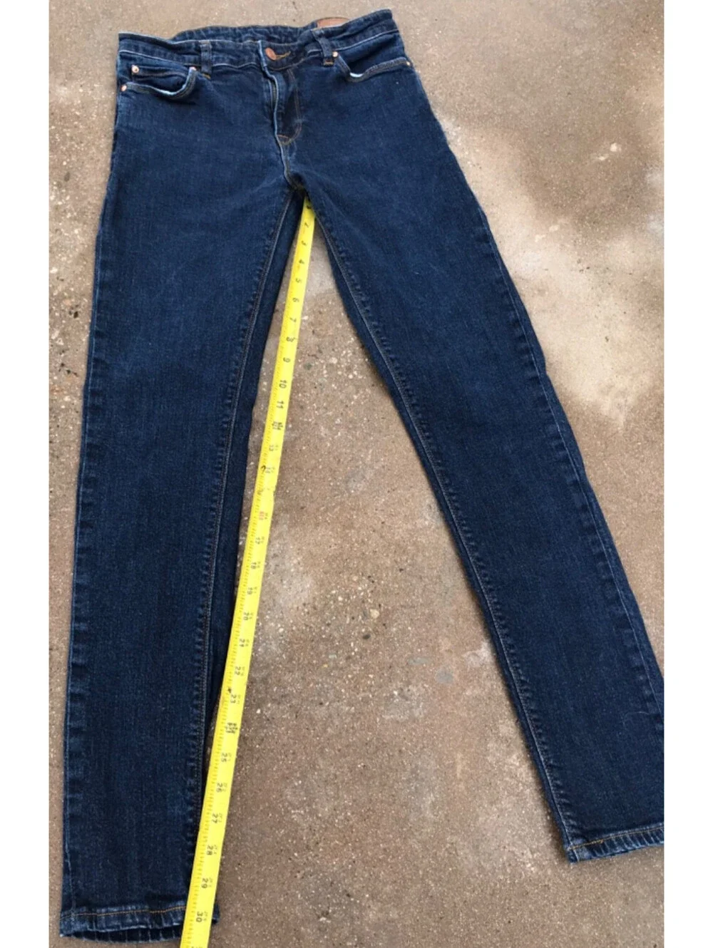 ASOS DESIGN Skinny Straight leg blue light wash jeans mens 30W x 32L